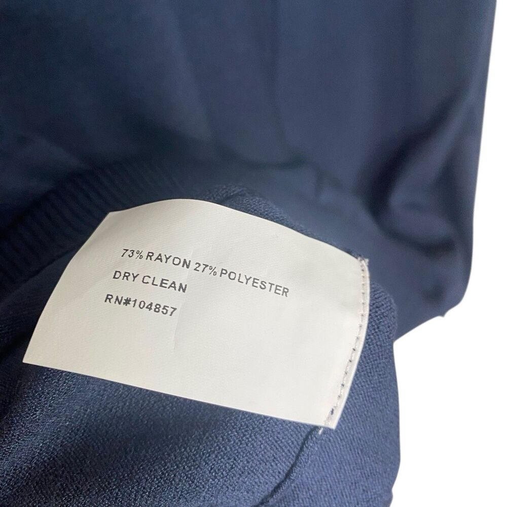 AG Adriano Goldschmied Sweater Mens M Navy Blue V-Neck Vented Golf Preppy NEW - Picture 9 of 10